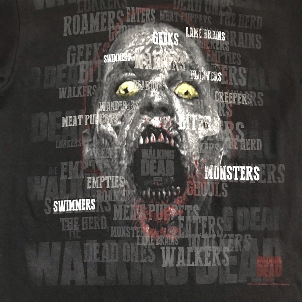 Spencer’s The Walking Dead TWD Shirt Size Medium NWT Zombies Cotton Casual - Picture 4 of 4